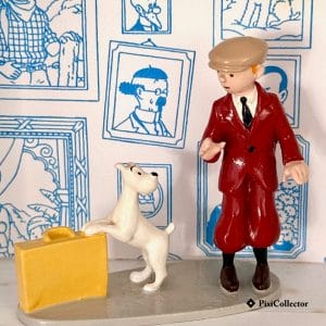 Pixi figurine Tintin en métal Tintin et Milou valise (réf. 4545) – vue de face