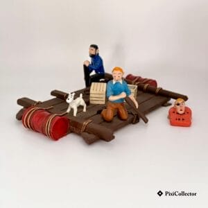 Pixi figurine Tintin en métal Le radeau (réf. 4565) – vue de face