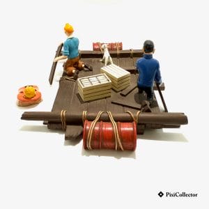Pixi figurine Tintin en métal Le radeau (réf. 4565) – vue de dos