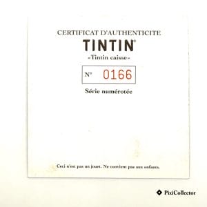 Certificat Tintin caisse - PixiCollector.com Certificat d’authenticité Pixi figurine Tintin Tintin caisse (réf. 46904)