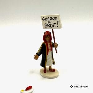 Pixi figurine Tintin Carte de Vœux 1972 en métal Abdallah "Guerre au bruit" (réf. 3/46985) – vue de face