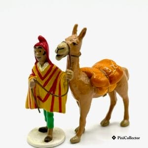 Figurine Pixi Tintin Carte de Vœux 1972 en métal « Zorrino et le Lama » (réf. 1/46976) – vue de face
