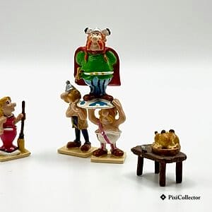 Figurine Pixi Astérix en métal « Abraracourcix » (réf. 2307), ensemble de 5 figurines – vue de face