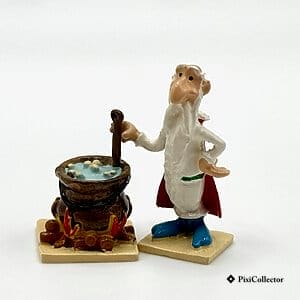 Figurine Pixi Astérix en métal « Panoramix » (réf. 2300), ensemble de 2 figurines – vue de face