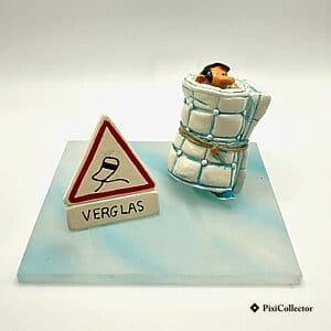 Figurine Pixi Gaston en métal « Gaston matelas / verglas » (réf. 4736) – vue de face