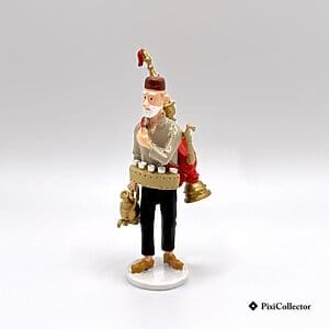 Figurine Pixi Tintin Carte de Vœux 1972 en métal « Marchand de thé » (réf. 10/46526) – vue de face