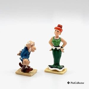 Figurine Pixi Astérix en métal « Agecanonix » (réf. 2303), ensemble de 2 figurines – vue de face