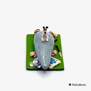 Figurine Pixi Astérix en métal « Idefix et le Romain » (réf. 2161) – vue de face