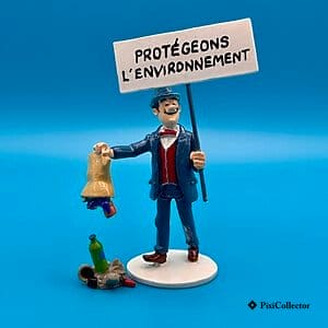 Figurine Pixi Tintin Carte de Vœux 1972 en métal « Séraphin Lampion » (réf. 7/46512) – vue de face