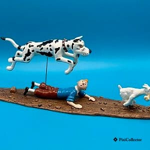 Figurine Pixi Tintin en métal « Danois suit Tintin » (réf. 46944) – vue de face