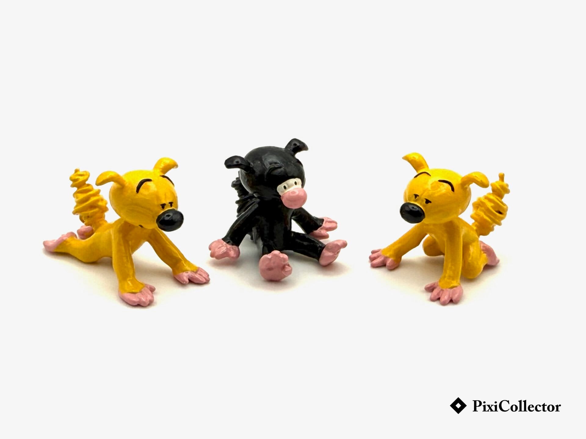 3 bébés Marsupilami - PixiCollector.com Figurine Pixi Marsupilami en métal « 3 bébés Marsupilami » (réf. 4635), vue de face