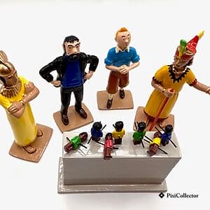 Figurine Pixi Tintin en métal « La scène de l'autel » (réf. 4572) – vue de haut