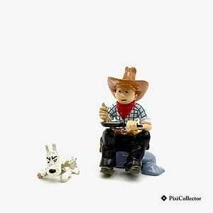 Figurine Pixi Tintin en métal « Tintin en Amérique » (réf. 46529), vue de face