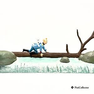 Figurine Pixi Tintin «Tintin et Milou traversant la cascade» (réf. 4568) – vue de face